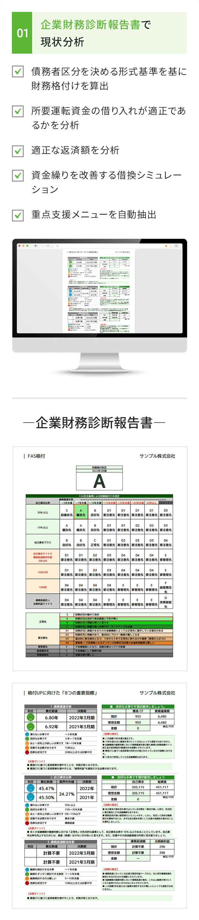 企業財務診断報告書で現状分析
