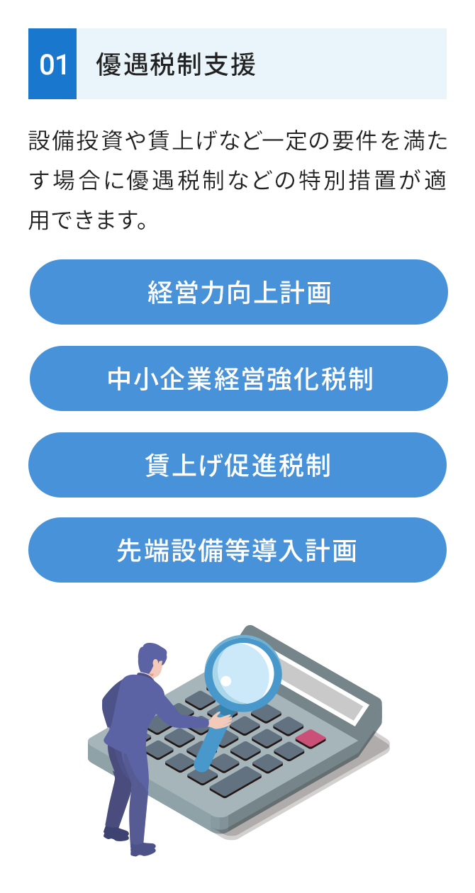 優遇税制支援